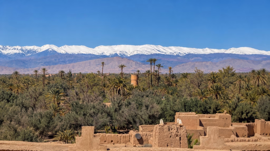 Atlas Mountains near Marrakech in spring, a popular time to visit Morocco