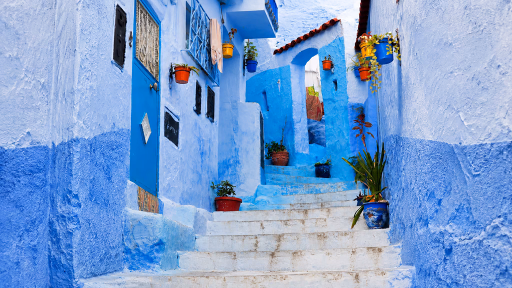 Blue streets of Chefchaouen on a ten-day Morocco itinerary