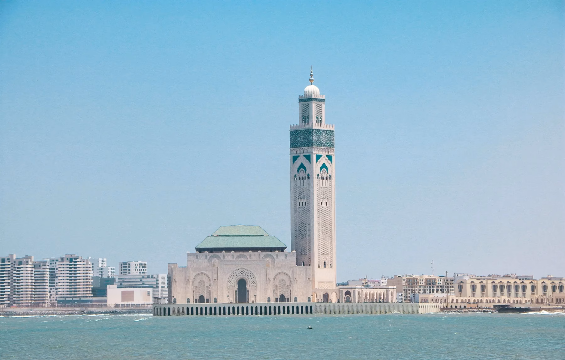 Hassan II Mosque on the Atlantic coast in Casablanca, Morocco