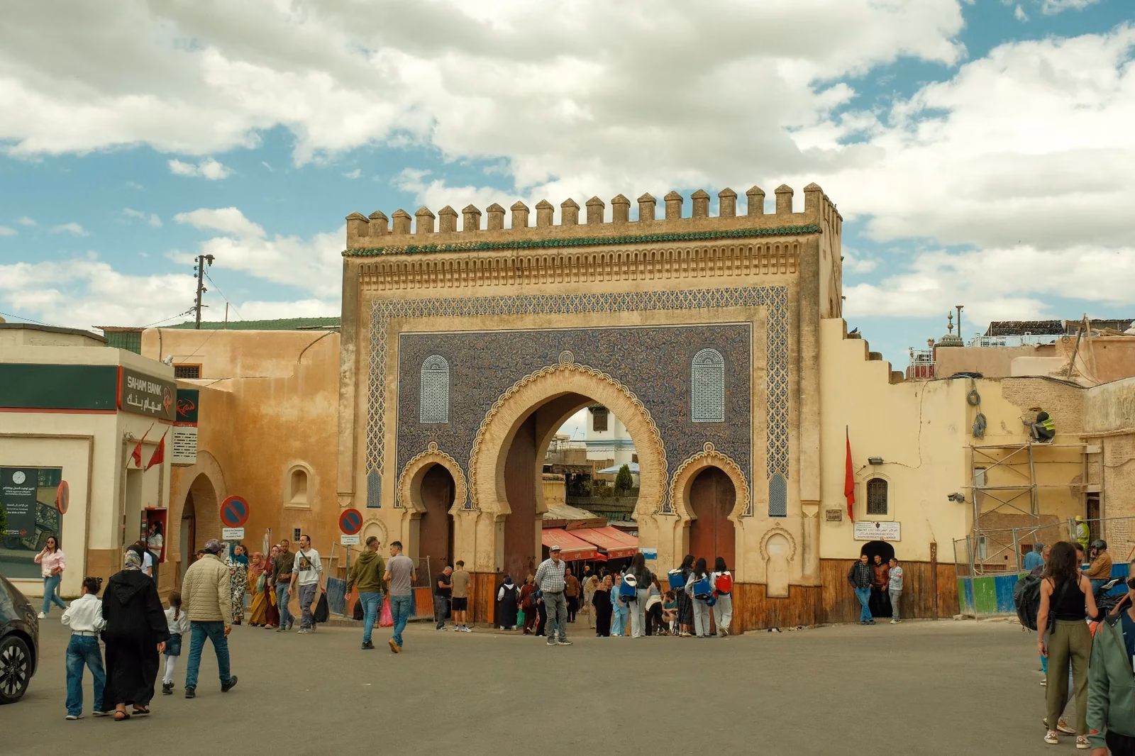 Bab Boujloud blue gate at the entrance to the Fes medina
